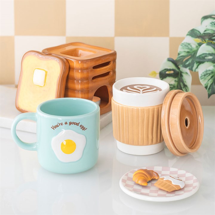 CLEARANCE Brunch Club Toast Stack Ceramic Wax Warmer