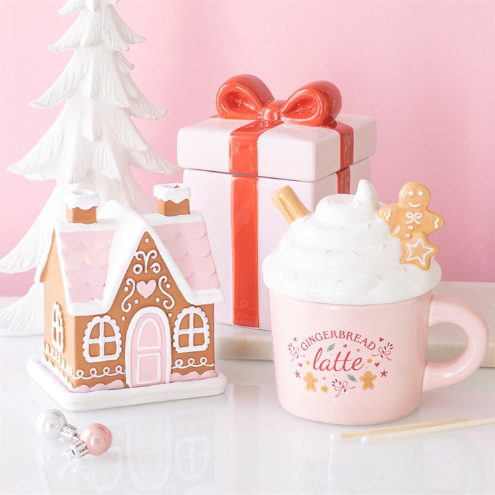 Pink Gingerbread Latte Ceramic Wax Warmer
