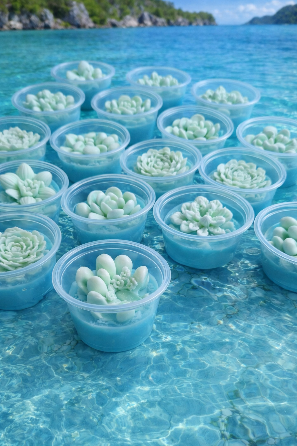 CLEARANCE Blue Lagoon, Mini Cactus Wax Melt Pot