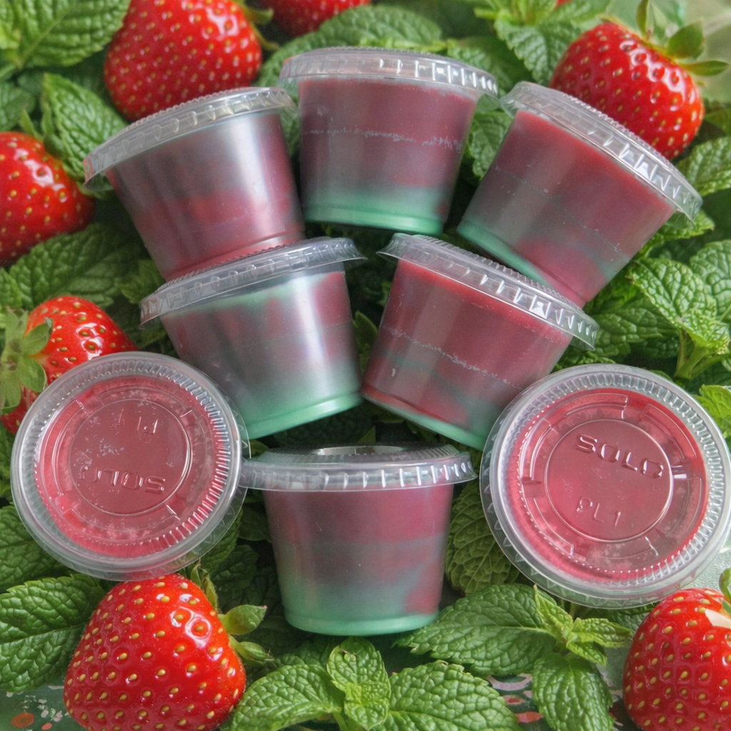 CLEARANCE Minted Strawberry, Wax Melt Pot
