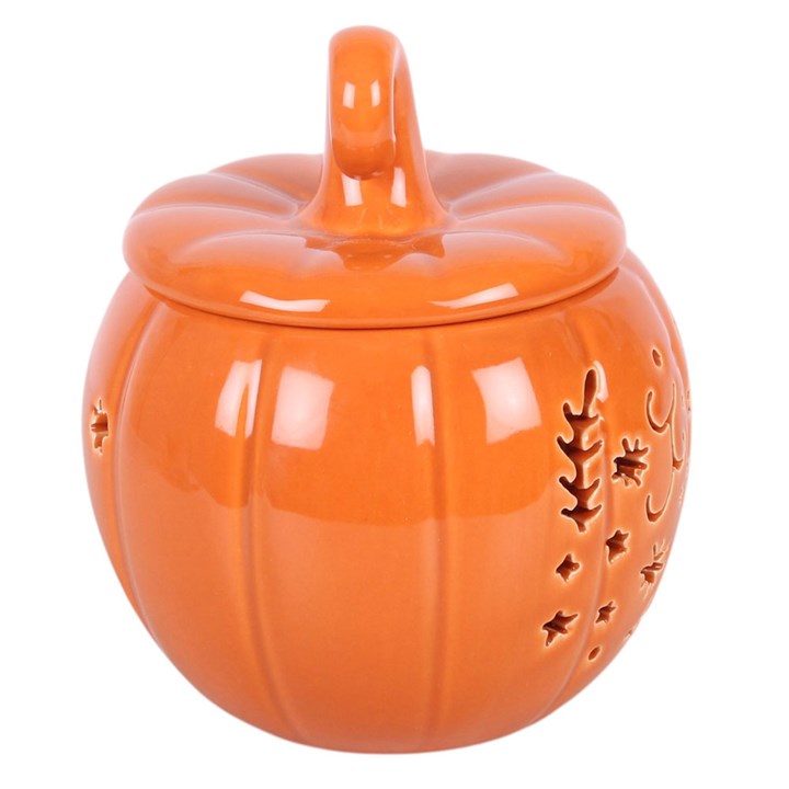 Orange Folk Pumpkin Ceramic Wax Warmer