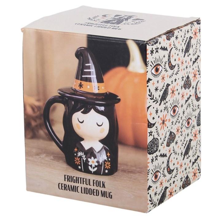 Frightful Folk Witch Ceramic Lidded Mug