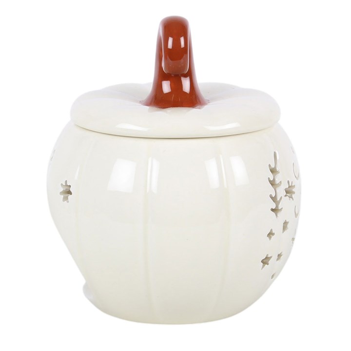 Cream Folk Pumpkin Ceramic Wax Warmer