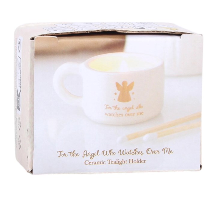 For The Angel Who Watches Over Me Ceramic Tealight Candle Holder