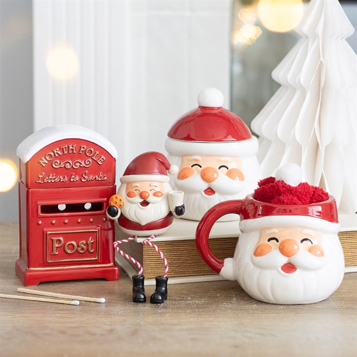 Jolly Santa Christmas Ceramic Mug and Socks Set