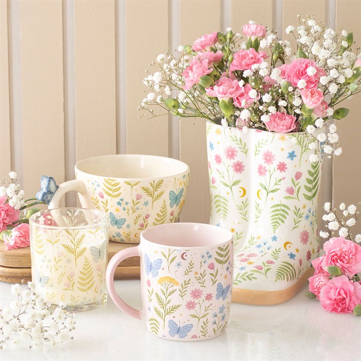 Luna Bloom Floral Print Teacup Mug