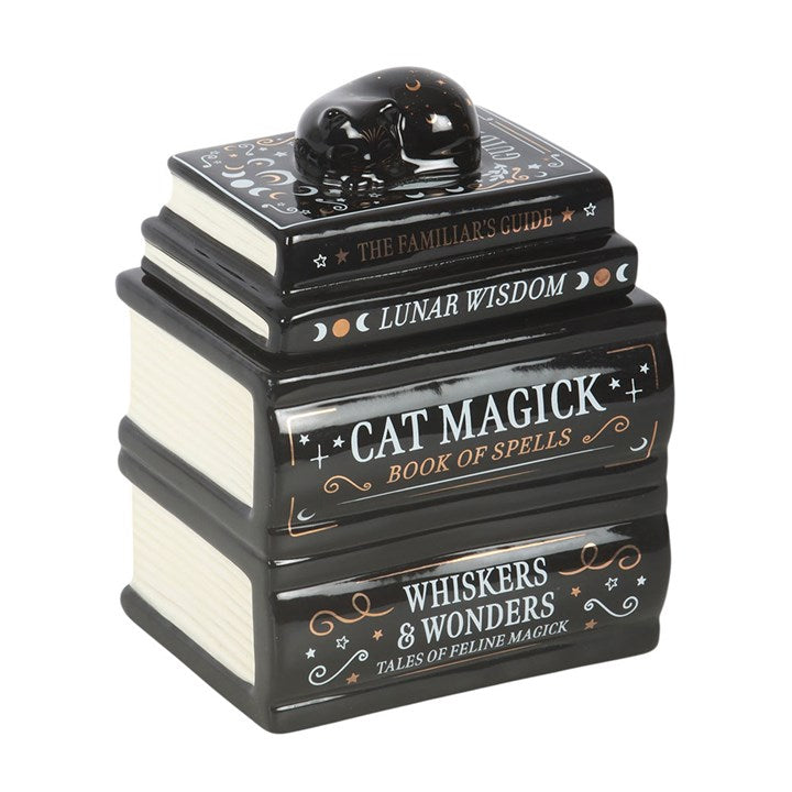 Curled Black Cat Magick Ceramic Wax Warmer