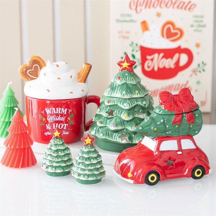 CLEARANCE Driving Home for Christmas Tree on Car Ceramic Wax Warmer