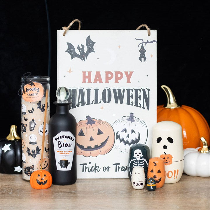 CLEARANCE Black Decorative Witches Brew Glass Potion Bottle