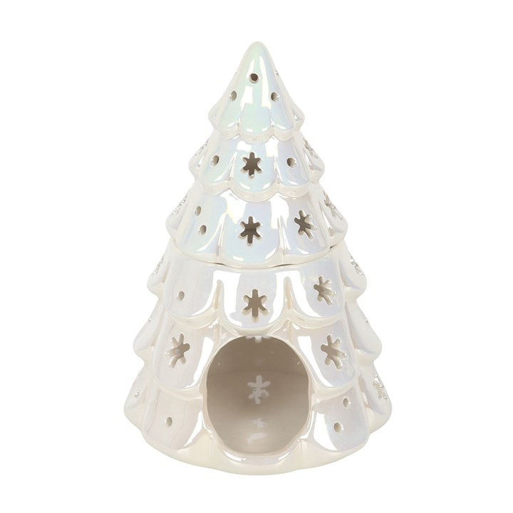 Iridescent Christmas Fir Tree Wax Warmer and Oil Burner