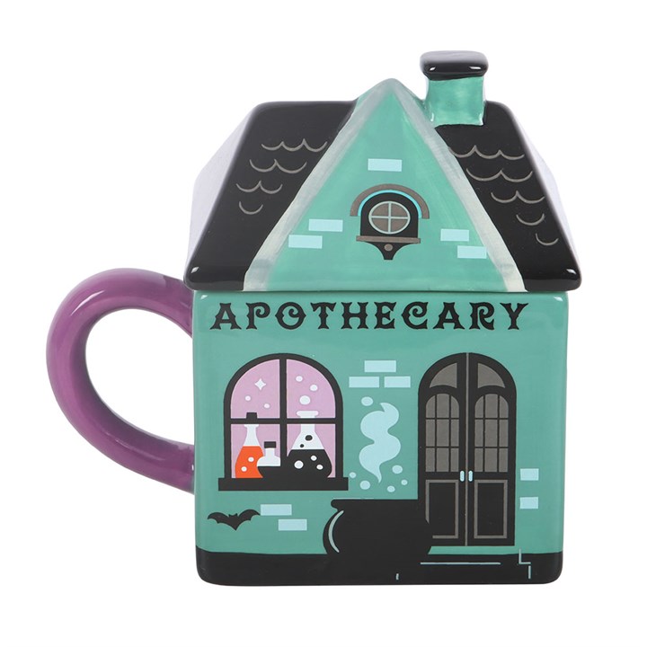 Apothecary Shop Ceramic Lidded Mug