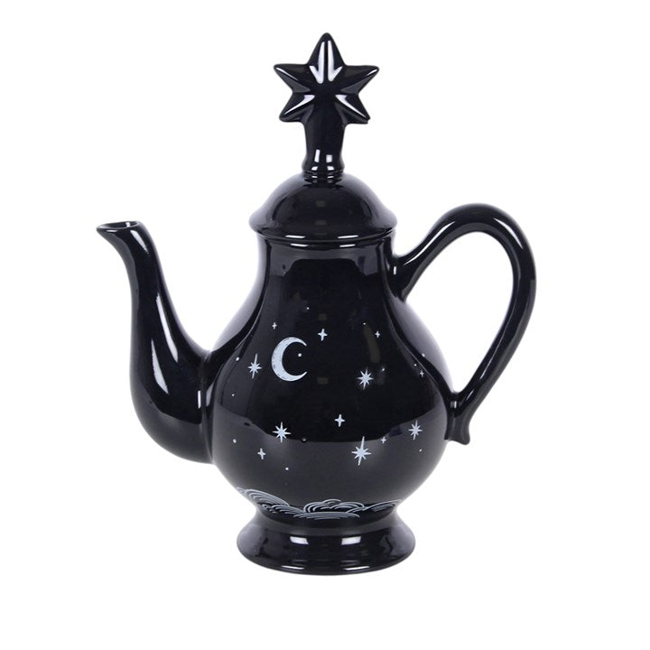Black Spellbound Sky Ceramic Teapot