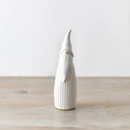 White Reactive Glaze Ceramic Gonk Ornament Decor 15cm