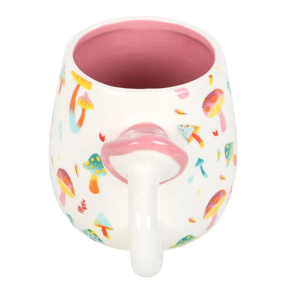 CLEARANCE Funky Fungi Mushroom Handle Ceramic Mug