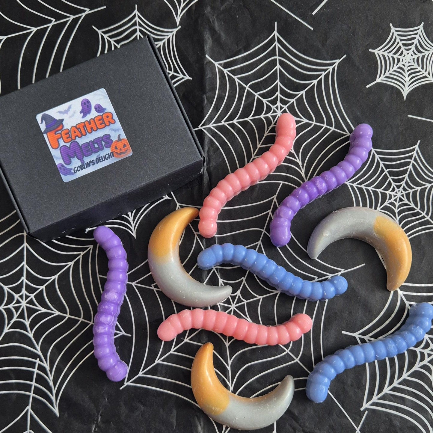 CLEARANCE Goblin's Delight, Worms & Moons Shaped Wax Melt