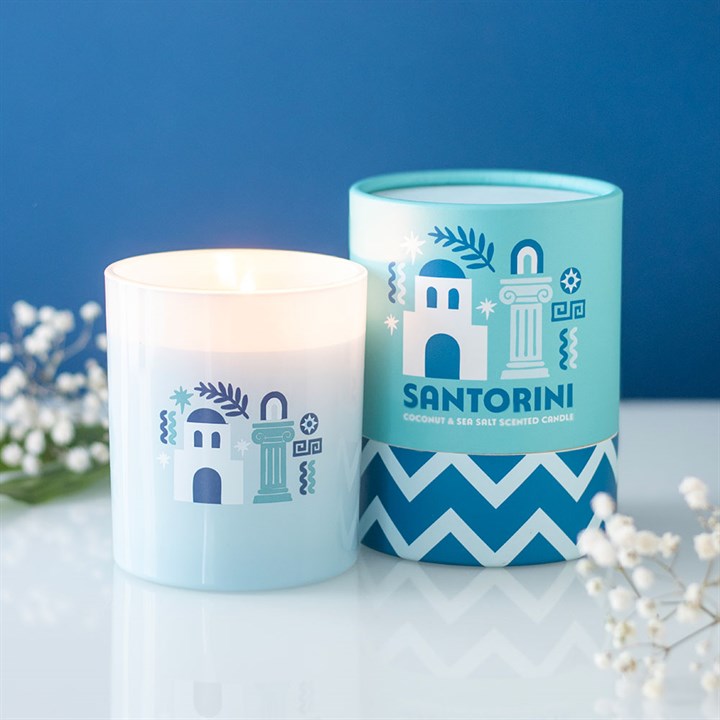 CLEARANCE Santorini Coconut & Sea Salt Scented Candle