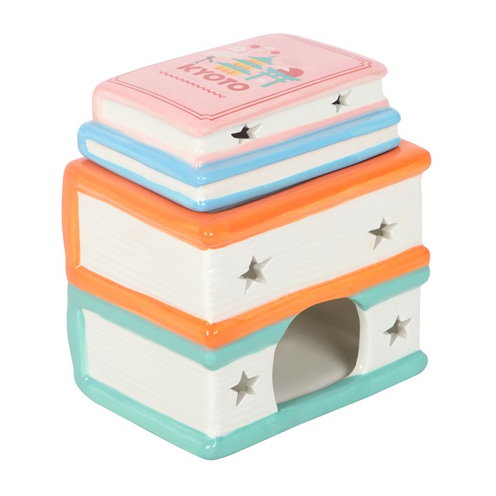 CLEARANCE Scents of Adventure Travel Book Stack Ceramic Wax Warmer