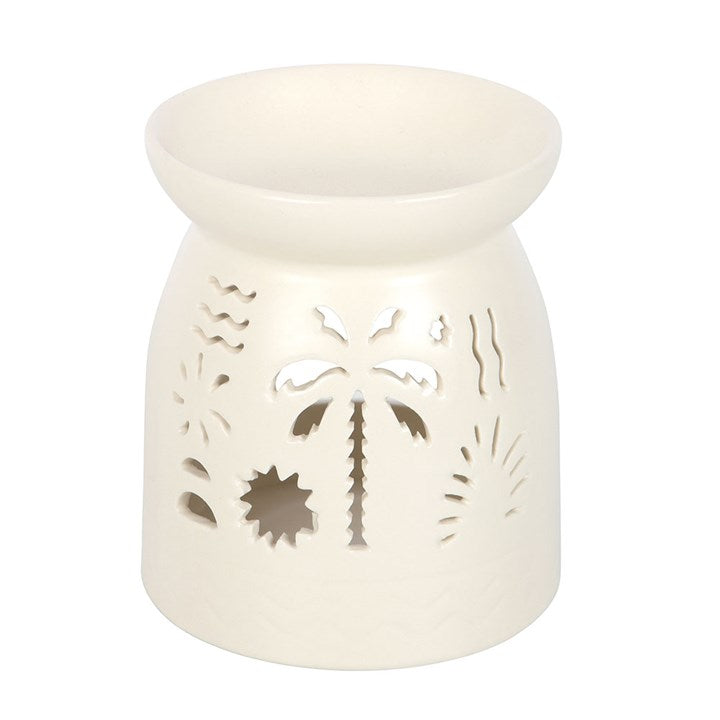 CLEARANCE White Costal Beach Theme Ceramic Wax Warmer