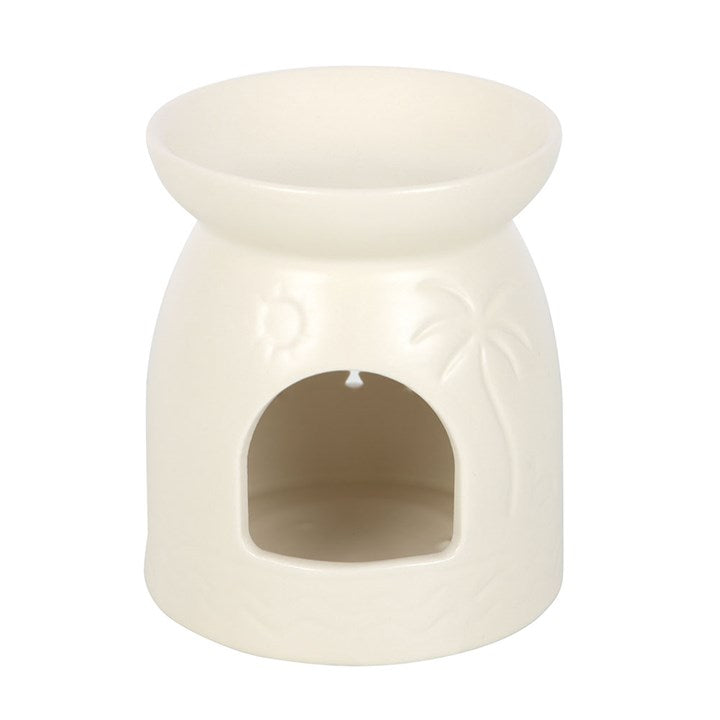 CLEARANCE White Costal Beach Theme Ceramic Wax Warmer