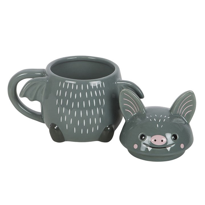 Cute Bat Ceramic Lidded Mug