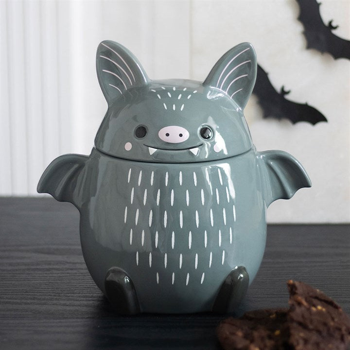 Cute Bat Ceramic Cookie Jar