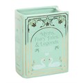 CLEARANCE Green Book Shaped Ceramic Flower Vase - Myths, Fairytales & Legends
