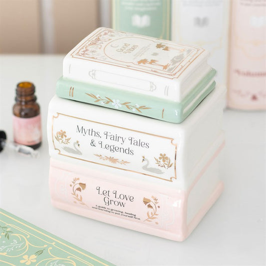 Pastel Book Stack Ceramic Wax Warmer
