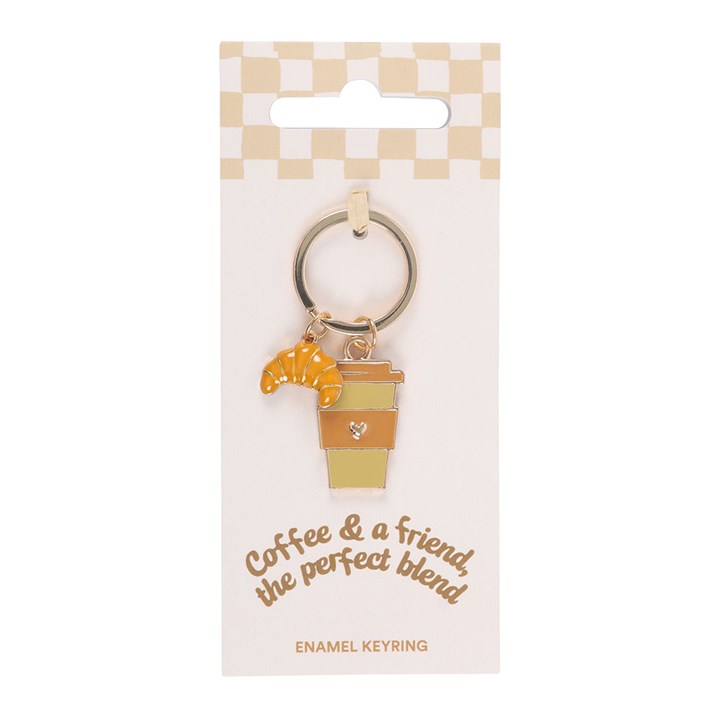CLEARANCE Coffee and a Friend Keyring - Brunch Club