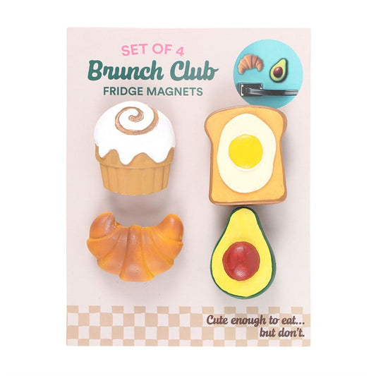 Set of 4 Brunch Club Fridge Magnets