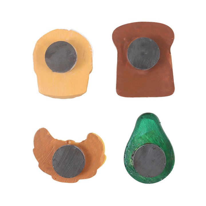 CLEARANCE Set of 4 Brunch Club Fridge Magnets