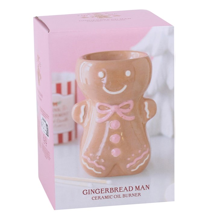 Pink Gingerbread Man Ceramic Wax Warmer