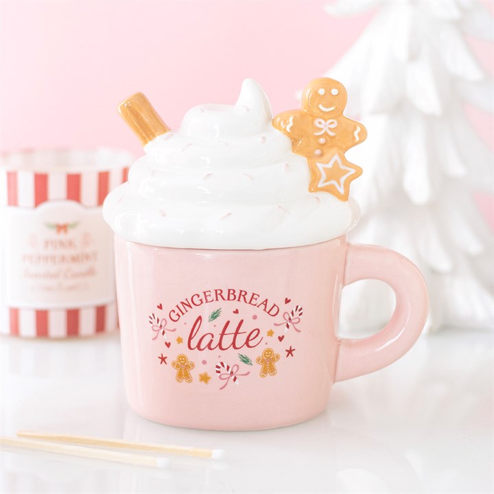 Pink Gingerbread Latte Ceramic Wax Warmer