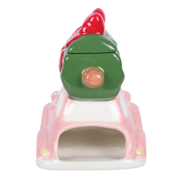 Pink Car with Christmas Tree Ceramic Wax Warmer