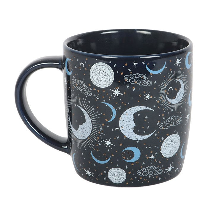 Blue Moon Print Ceramic Mug