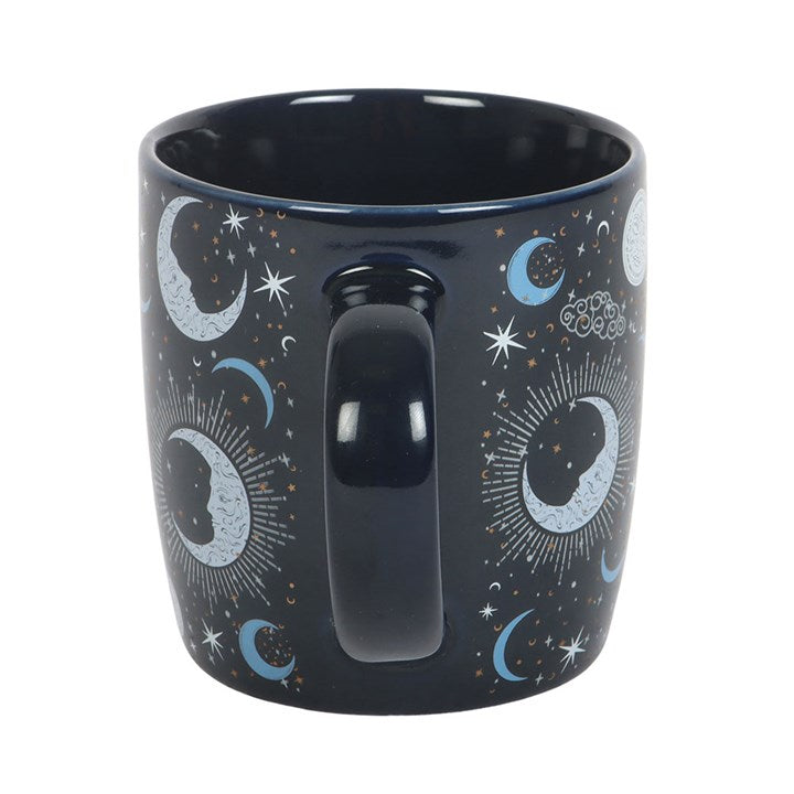 Blue Moon Print Ceramic Mug