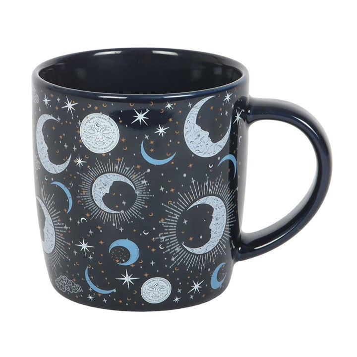 Blue Moon Print Ceramic Mug