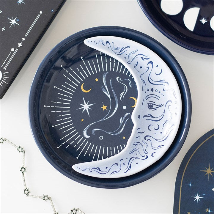 Blue Moon Ceramic Stacking Trinket Dish