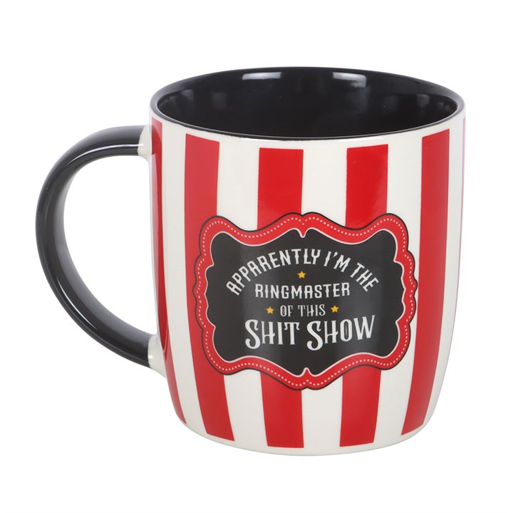 Striped Ring Master Circus Ceramic Mug