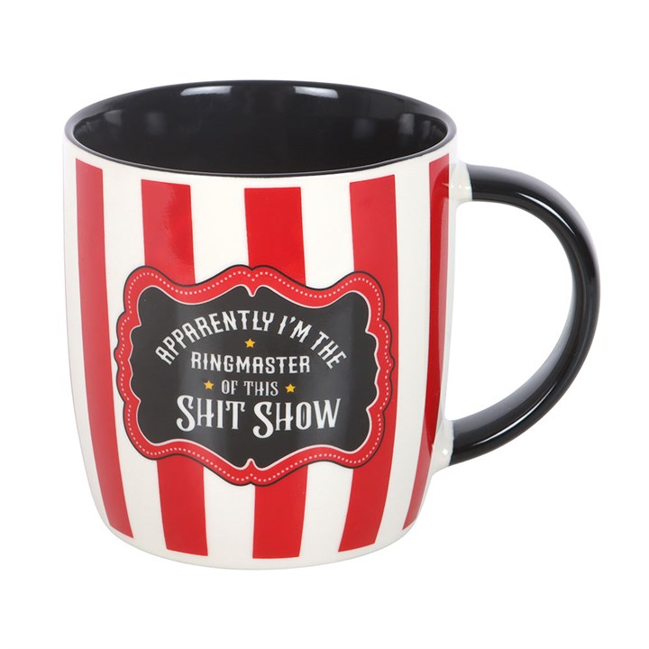 Striped Ring Master Circus Ceramic Mug