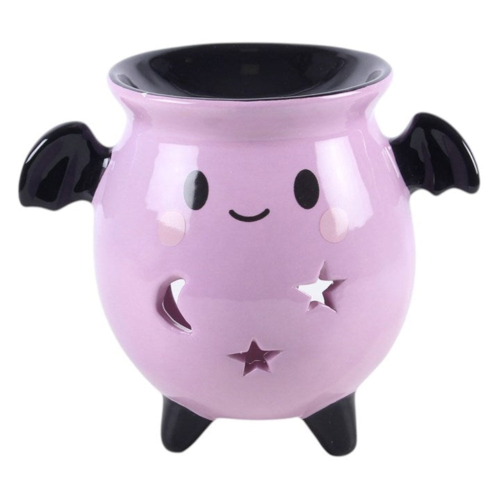 Pastel Bat Brew Cauldron Ceramic Wax Warmer and Oil Burner