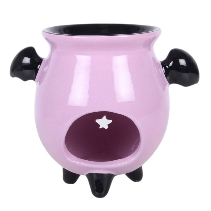 Pastel Bat Brew Cauldron Ceramic Wax Warmer and Oil Burner