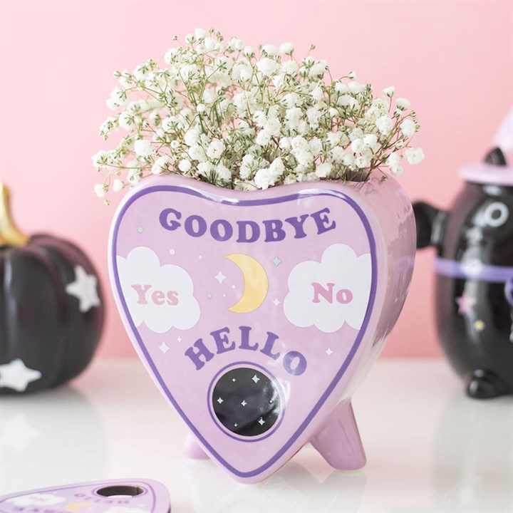Pastel Talking Board Planchette Ceramic Flower Vase