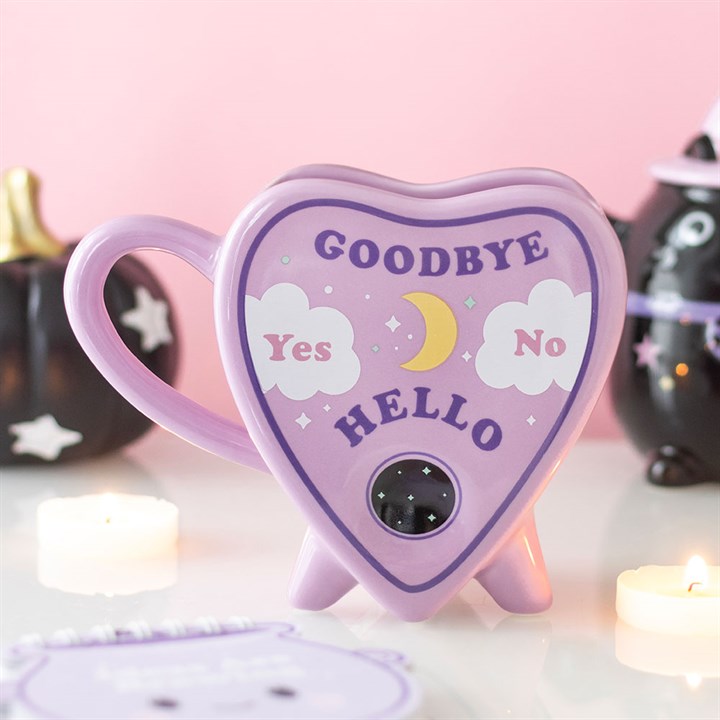 Pastel Planchette Heart Shaped Ceramic Mug