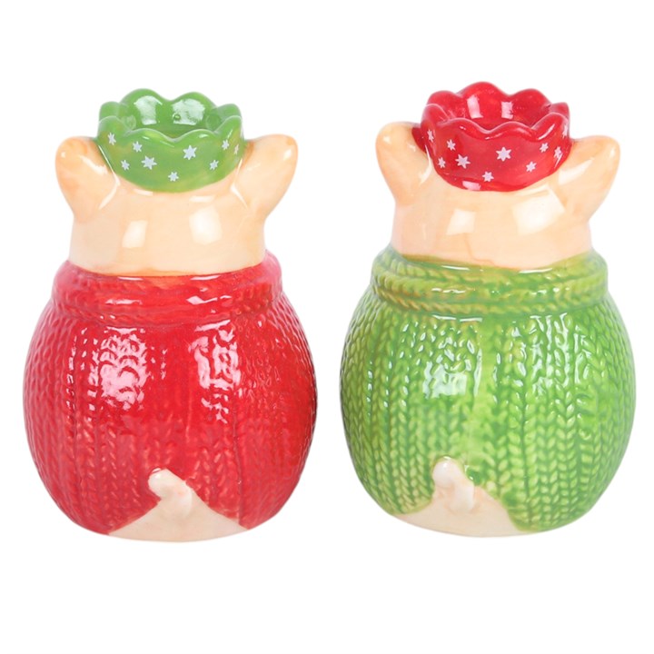 Christmas Pigs in Blankets Ceramic Salt & Pepper Shakers