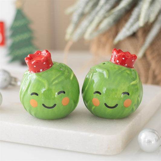 Brussels Sprout Ceramic Salt & Pepper Shakers