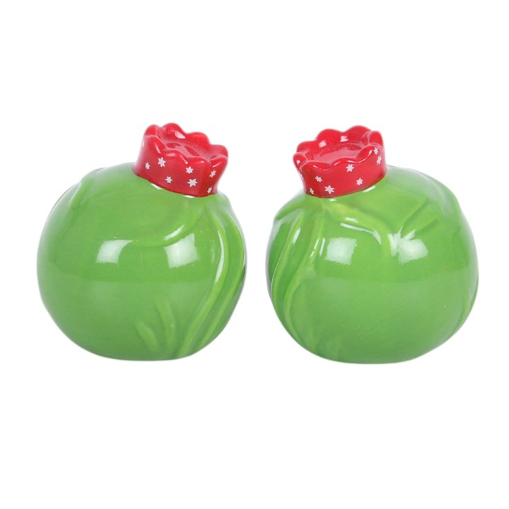 Brussels Sprout Ceramic Salt & Pepper Shakers