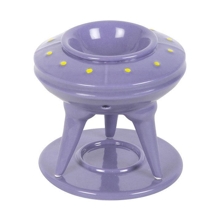 Purple UFO Wax Warmer and Lime Alien Wax Melt