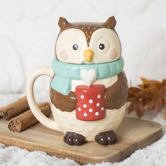 Oliver Owl Lidded Ceramic Mug