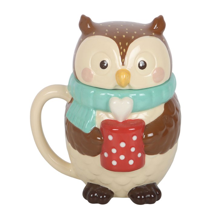 Oliver Owl Lidded Ceramic Mug