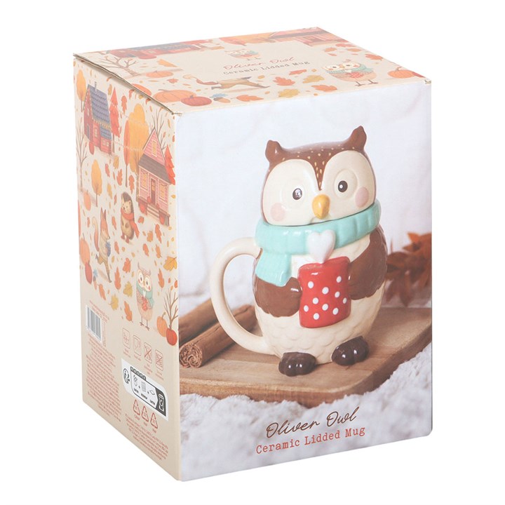 Oliver Owl Lidded Ceramic Mug